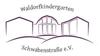 Der Namensschriftzug des Vereins und ein gezeichnetes Bild des Kita Schwabenstraße 