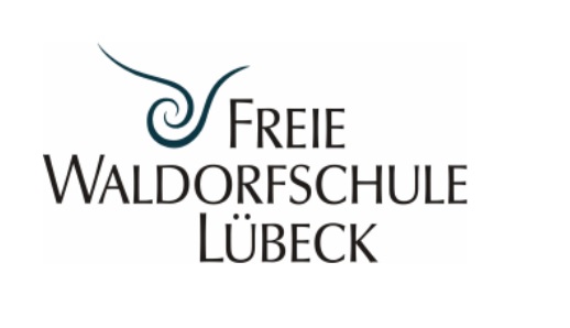 Schriftzug Freie Waldorfschule Lübeck und ein Spiralsymbol